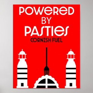 Affiche Cornwall Cornish Pasnish Anglais