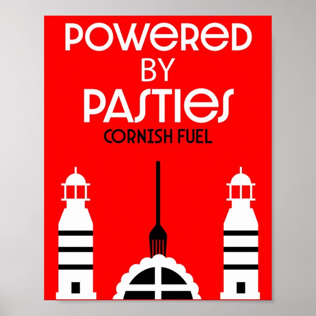 Affiche Cornwall Cornish Pasnish Anglais (Devant)