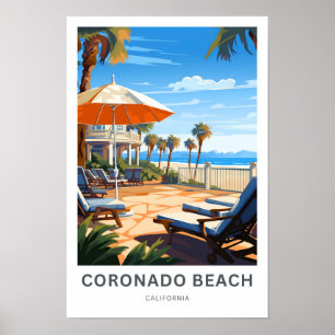 Affiche Coronado Beach California Travel Print