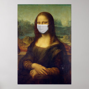 Affiche Coronavirus Pandemic Mona Lisa Facemask COVID-19