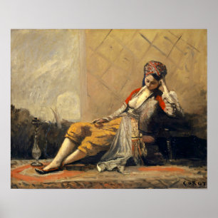 Affiche Corot - Femme de chambre (Odalisque) 1871