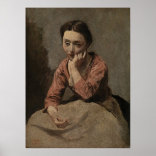 Affiche Corot - Jeune Femme Pensive