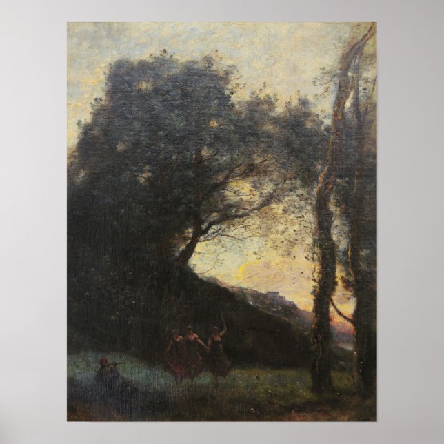 Affiche Corot - La Danse Du Berger (Soir) (Devant)