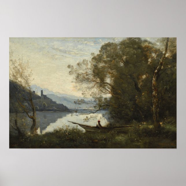 Affiche Corot - Le Batelier Amarré (Devant)