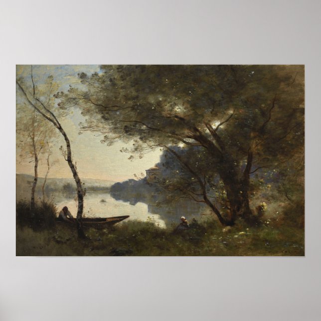 Affiche Corot - Le Batelier De Mortefontaine (Devant)