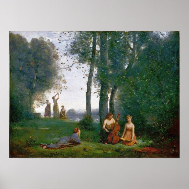 Affiche Corot - Le Concert De Champetre (Devant)