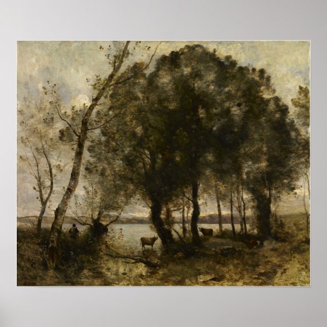 Affiche Corot - Le Lac (Devant)