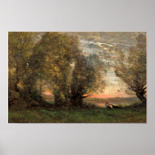 Affiche Corot - Le Pêcheur