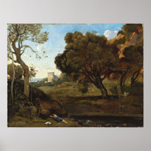 Affiche Corot - Le repos du berger