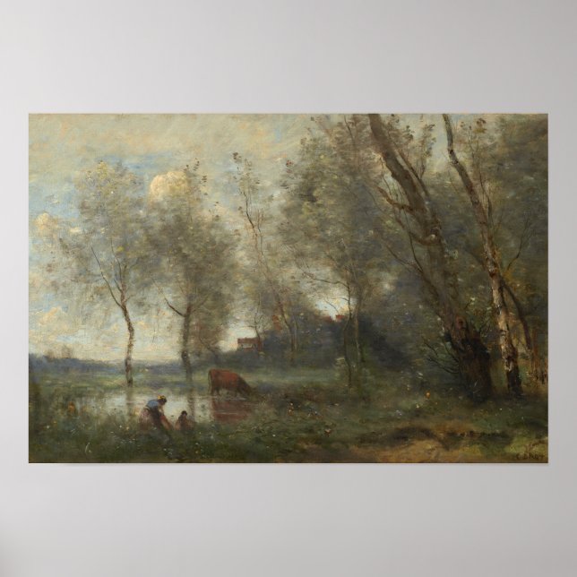 Affiche Corot - L'étang 1868 (Devant)