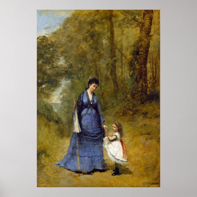 Affiche Corot - Madame Stumpf Et Sa Fille (Devant)