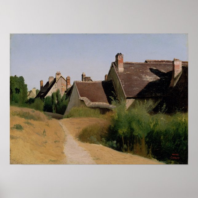 Affiche Corot - Maisons Près D'Orléans (Devant)