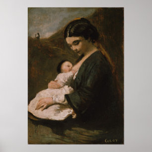 Affiche Corot - Mère et Enfant