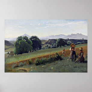 Affiche Corot - Mornex (Haute-Savoie) 1840