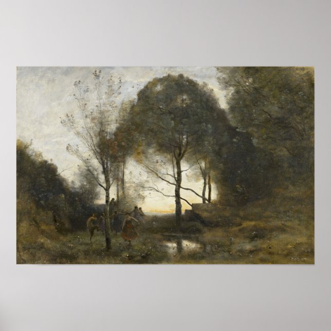 Affiche Corot - Nymphes Et Faunes (Devant)