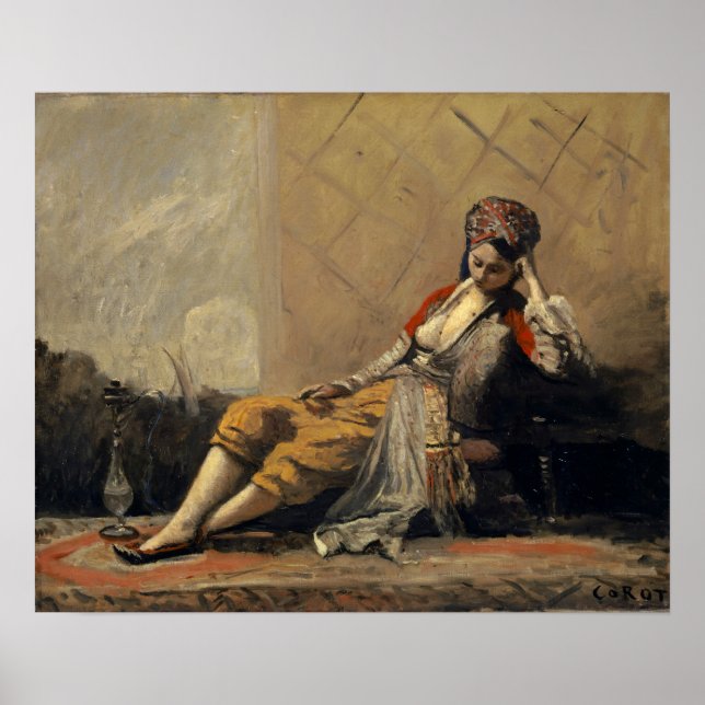Affiche Corot - Odalisque 1871 (Devant)