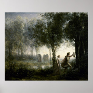 Affiche Corot - Orphée menant Eurydice des Enfers