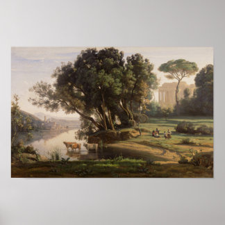 Affiche Corot - Paysage italien (1835)