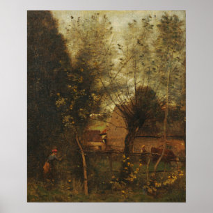 Affiche Corot - Scène de ferme