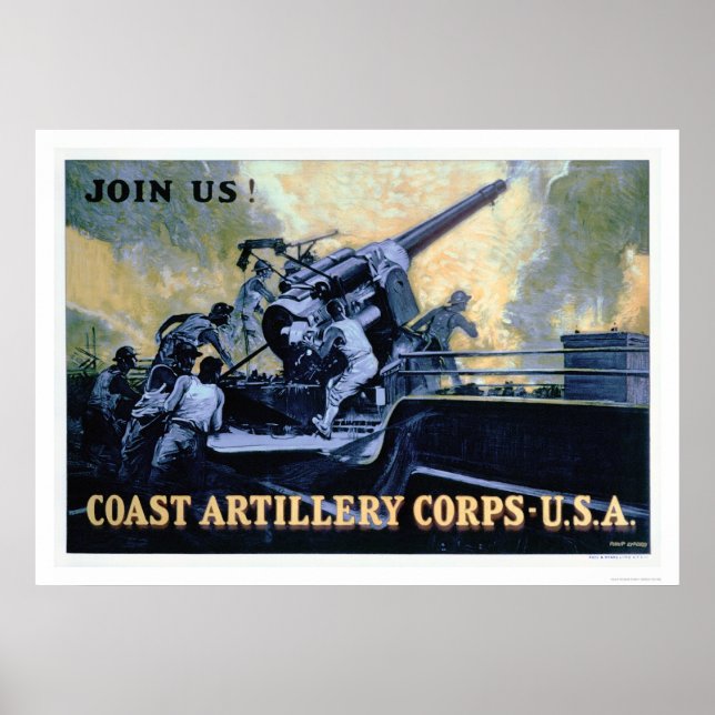 Affiche Corps d'artillerie côtière (US02042) (Devant)
