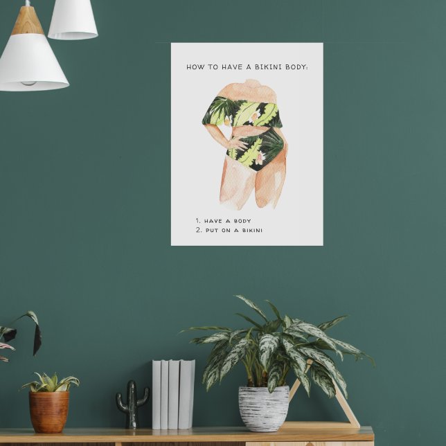 Affiche Corps de Bikini Été | Illustration Aquarelle (Salon 1)