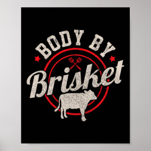 Affiche Corps De Brisket Funky Steak Lover Grilling Bbq Ch