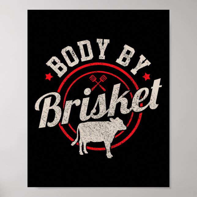 Affiche Corps De Brisket Funky Steak Lover Grilling Bbq Ch (Devant)