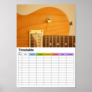Affiche Corps de guitare / Horaire