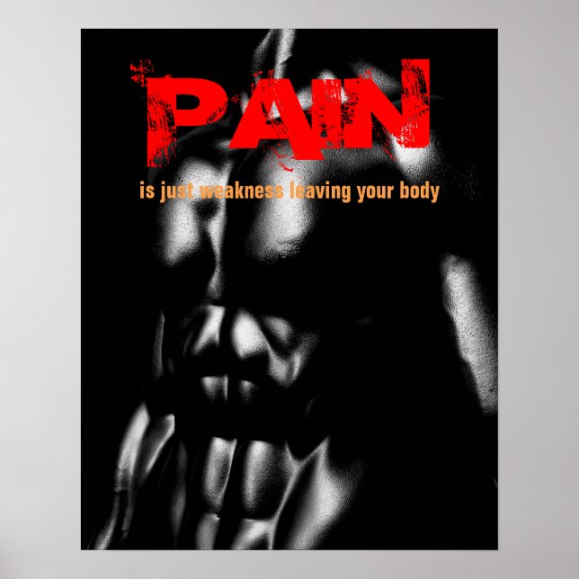 Affiche Corps de musculation Fitness Inspirant (Devant)