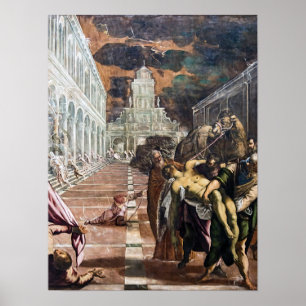 Affiche Corps de Saint-Marc apporté à Venise par Jacopo Ti