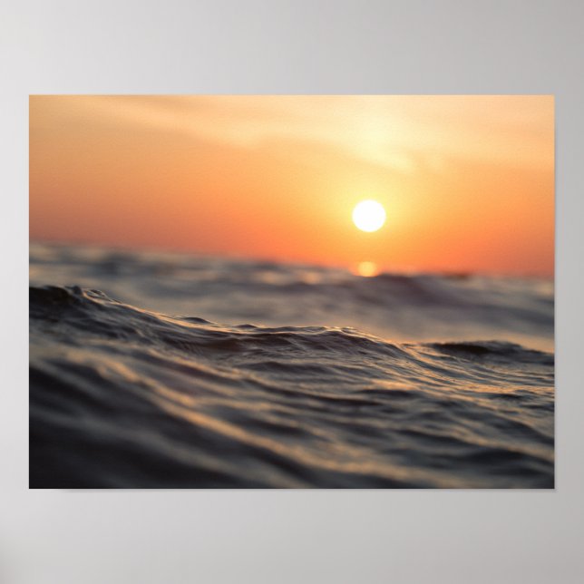 Affiche Corps d'eau pendant l'heure d'or (Devant)