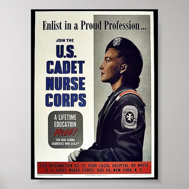 Affiche Corps d'infirmières des cadets des États-Unis (Devant)