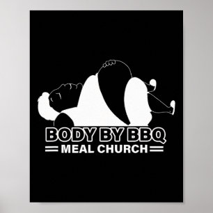 Affiche Corps Drôle Par Bbq Vintage Meat Church