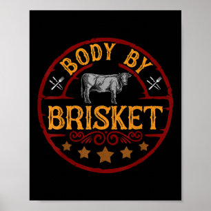 Affiche Corps Drôle Par Brisket Barbeque Barbecue Grillade