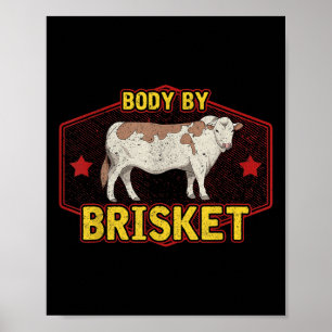 Affiche Corps Drôle Par Brisket Viande Grillant Boeuf Barb