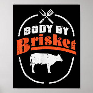 Affiche Corps Par Brisket Drôle Barbecue Viande Grill Homm