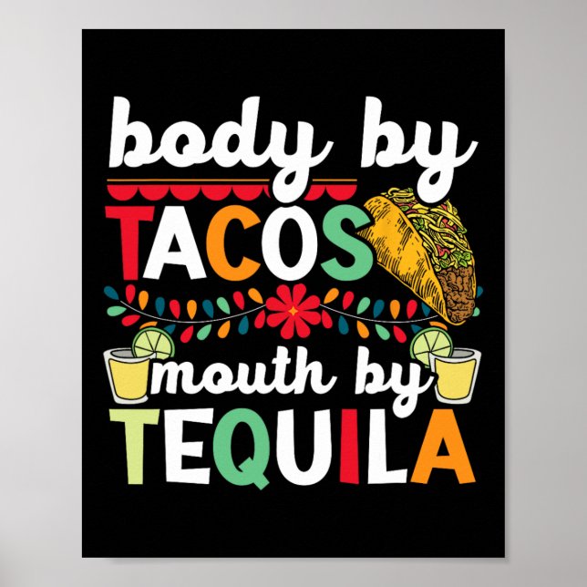 Affiche Corps Par Tacos Bouche Par Tequila Boisson Cinco D (Devant)