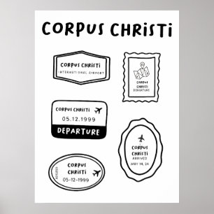 Affiche Corpus Christi - Collection de timbres de voyage