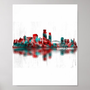 Affiche Corpus Christi Texas Skyline