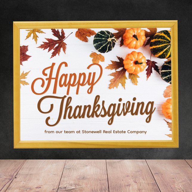 Affiche Correctif Citrouille Thanksgiving personnalisé (Créateur téléchargé)