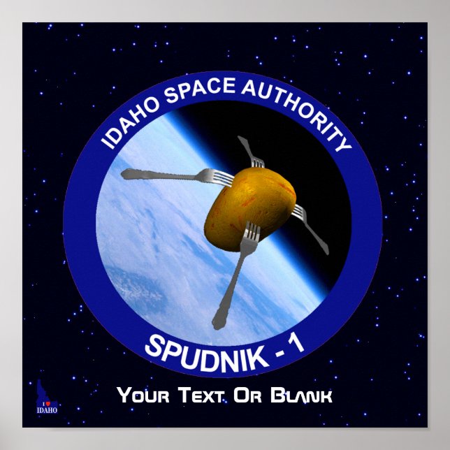 Affiche Correctif de la mission satellite Idaho Spudnik (Devant)