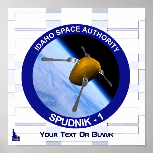 Affiche Correctif de la mission satellite Idaho Spudnik (Devant)