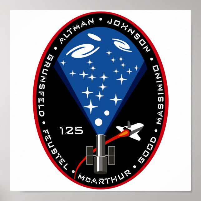 Affiche Correctif de mission STS 125 (Devant)