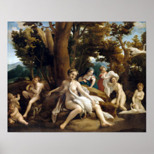 Affiche Correggio Leda et le cygne