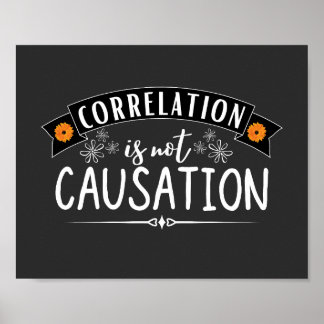 Affiche corrélation n'est pas causalité T-shirt Button