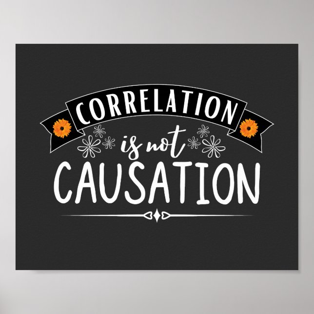 Affiche corrélation n'est pas causalité T-shirt Button (Devant)