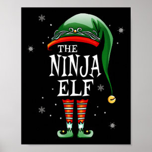 Affiche Correspondance de famille drôle de l'elfe ninja de