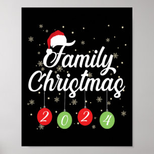 Affiche Correspondance Noël Père Noël et cadeaux Famille C