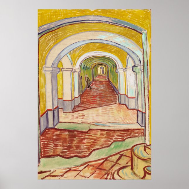Affiche Corridor dans l'asile (par Vincent van Gogh) (Devant)
