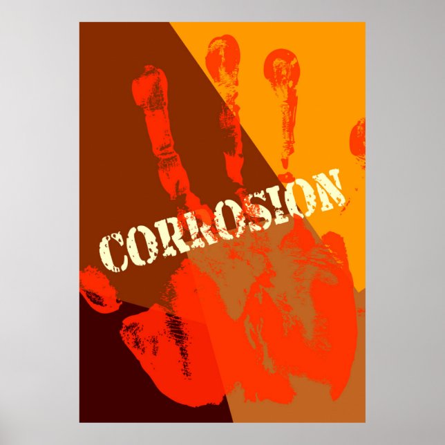 Affiche Corrosion drôle abstrait (Devant)